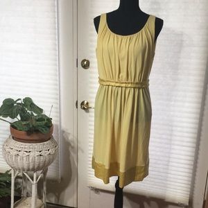 Beautiful yellow and gold midi dress size 10